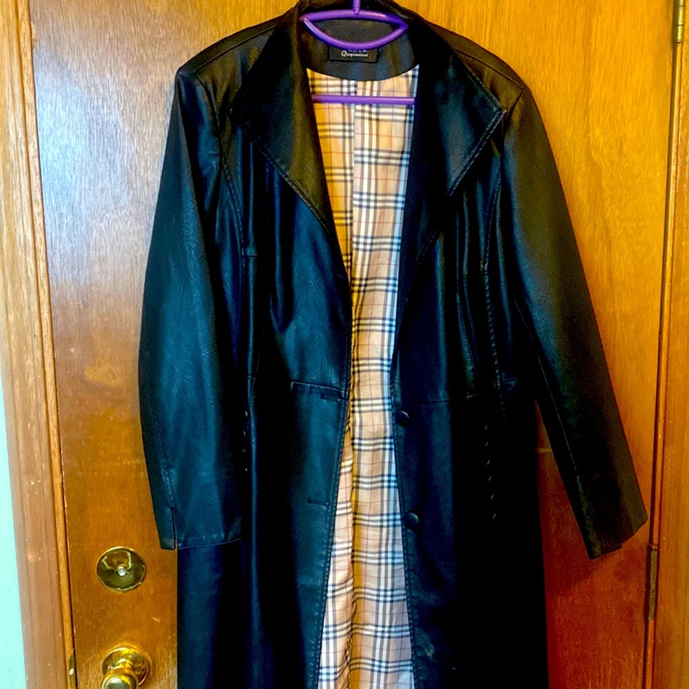 Large Leather Trench Coat